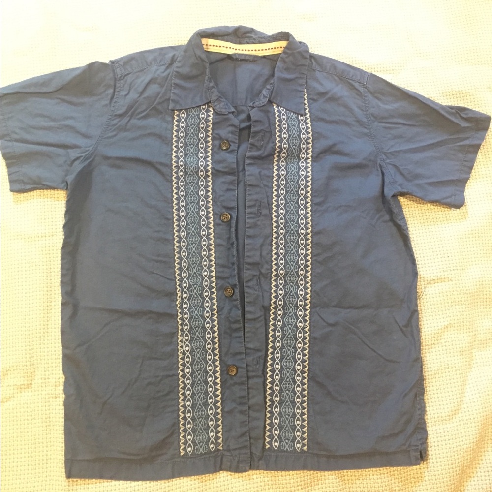 Boys embroidered dress shirt